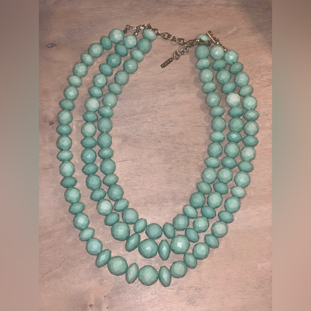 Aqua Bead Layered Necklace